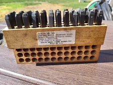 Vintage Young Brothers Machinist Alphabet& So Much More Tool Metal Die Punch Set