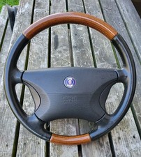  Genuine Saab 9000 Aero Anniversary Griffin Wood Leather Steering Wheel