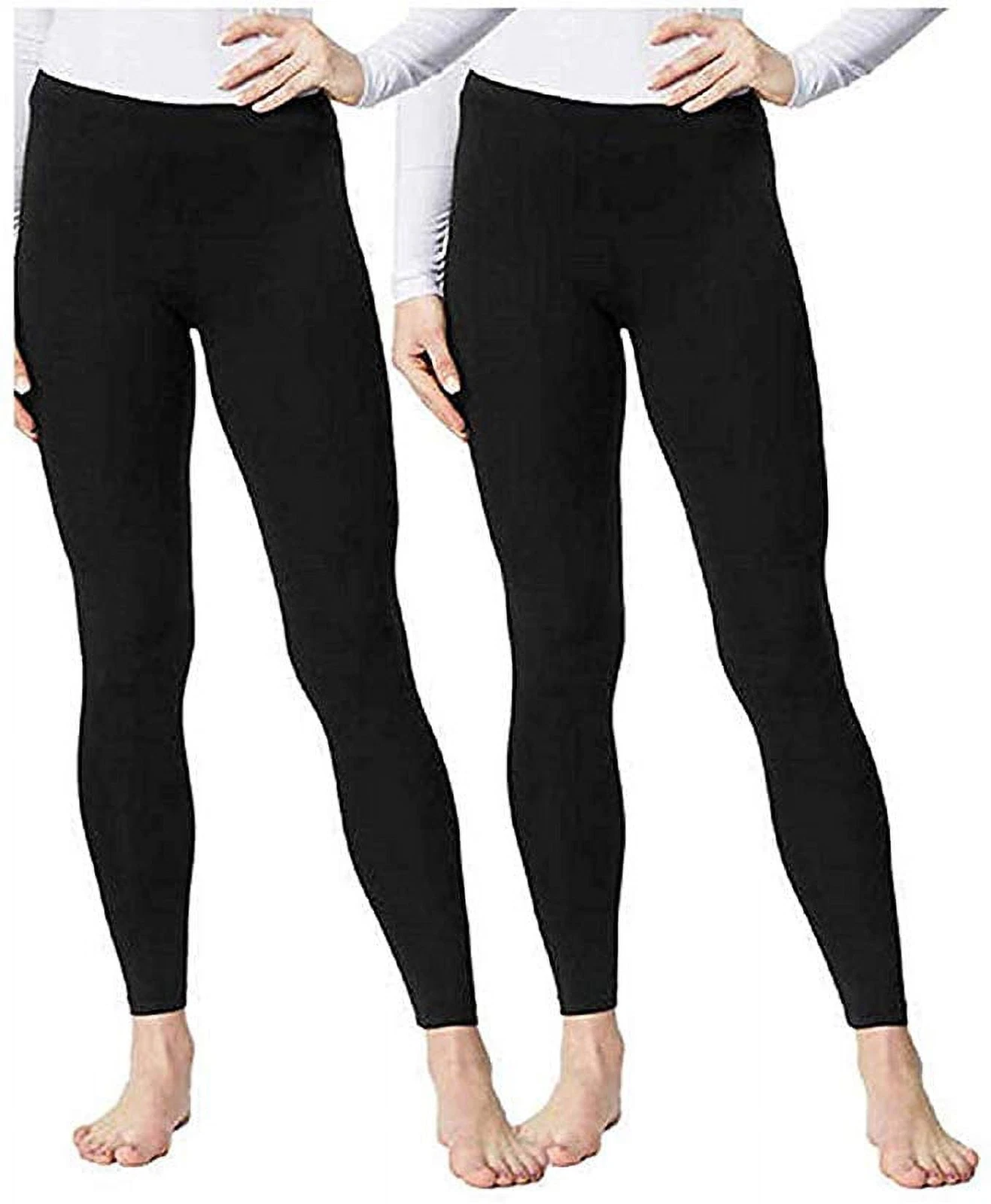32 Degrees Women's Heat Base Layer Thermal Pants 2-PACK, Black XL - NEW