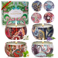 4-Pack Aromatherapy Scented Candles Gift Set for Women, 10oz, 100 Hours 