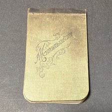 Antique 1941 Memorandum Pocket Notebook WWII Era Memo Pad Ledger Book