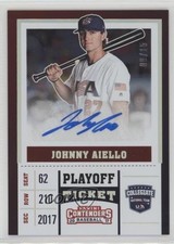 2017 Elite Extra Edition USA Baseball Playoff Ticket 9/15 Johnny Aiello Auto 8k4