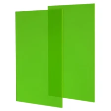 2 Pcs Transparent Acrylic Sheets 1/8" Thick Plastic Sheets 8x12 Inch, Green