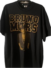 Bruno Mars 24K Magic World Tour Black Graphic Print ripped tag xl authentic