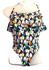 NEW TOPSHOP 💕BLACK MIX FLORAL BIKINI SWIMSUIT SWIMMING COSTUME SIZE 6