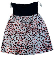 Forever 21 Women’s L A-Line Midi Dress Sleeveless Animal Print Black/White