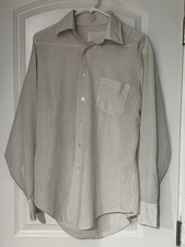 Vintage Sears Perma-Prest Long Sleeve Full Button Shirt Size 15 1/2 - 34/35
