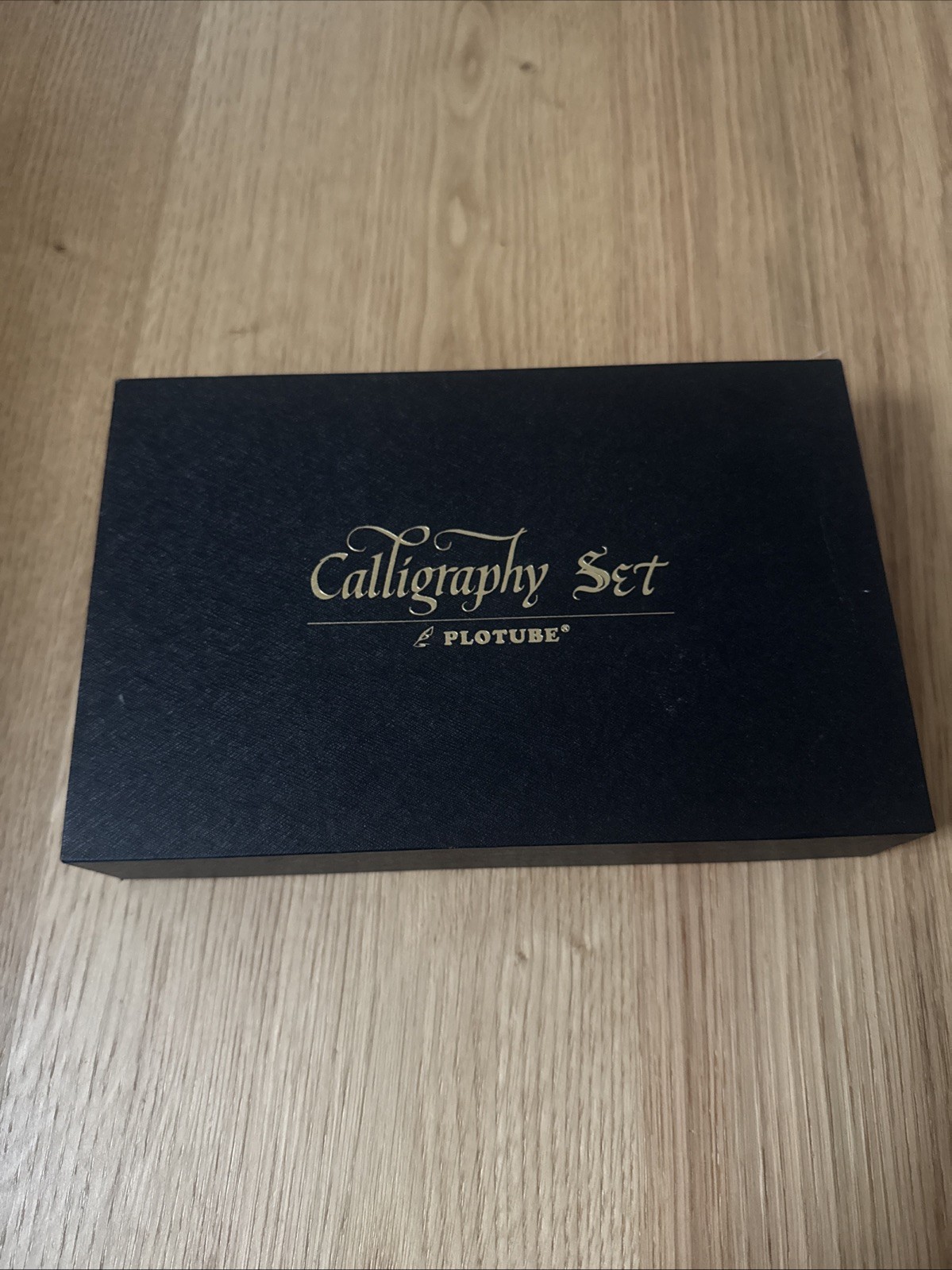 Plotube Calligraphy Set Wooden Pen 7 Ink Bottles 12 Nibs New