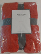 Threshold Throw Blanket Red Chenille 50x60 Soft Home Decor Bedding