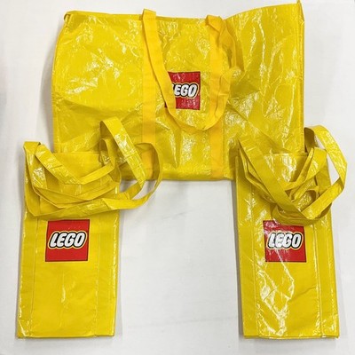 Lego große gelbe wiederverwendbare Einkaufstasche Konvolut x3 selten Laden Promo 2025