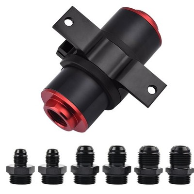 Inline Fuel Filter 100 Micron with 6AN 8AN 10AN Adapter&Bracket Clamp 50MM Un...