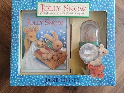 Jane Hissey Old Bear Stories Jolly Tall Book & Snow Globe Boxed Gift Set RARE 