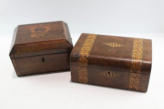 Boxes Vintage Assorted Sizes Inc Wooden Parquetry Floral Marquetry