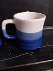 Tiwan Ceramic/Stone Wear Mug -  Made In Taiwan - 3 pcs -  Blue/Cream Stone Color — photo 4
