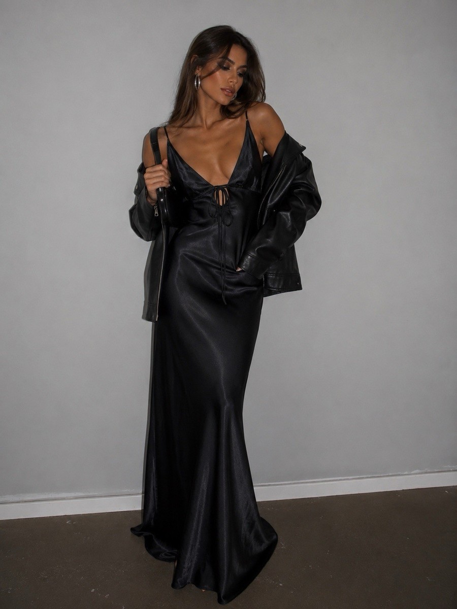 black dress. Honey Black Maxi Dress - US 4 main image 0