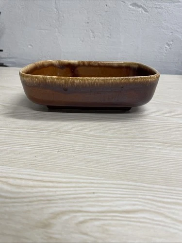 Vintage Hull USA F 41 Brown Glazed Rectangular Planter