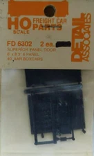 Detail Associates 6302 HO Superior Panel Door 6''x8''3" 40AAR Boxcar Plastic Kit
