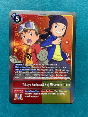 Takuya Kanbara & Koji Minamoto BT18-088 AD-01 Reprint Digimon Card