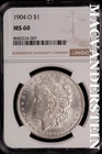 1904-O Morgan Dollar-NGC MS 60 Brilliant Uncirculated #SLM656