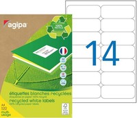agipa Recycling Vielzweck-Etiketten 99,1 X 38,1 Mm Weiß 1.400 Etiketten