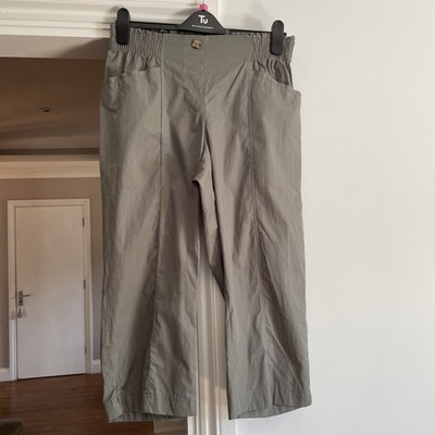 Bonmarche Women's Cropped Trousers Size 14 Green BNWT