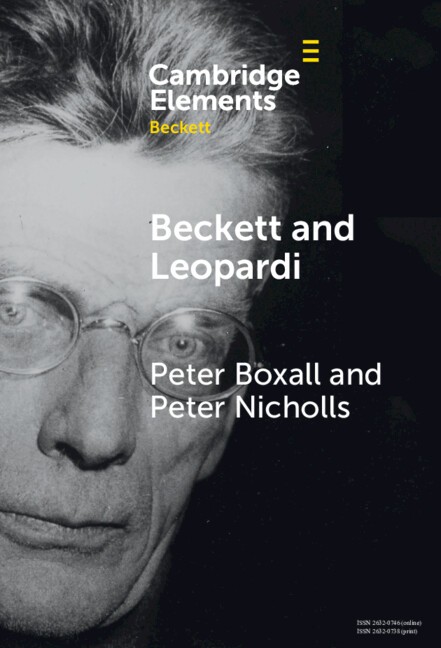 Beckett and Leopardi Boxall Nicholls Hardback Cambridge University Press