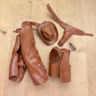 Vintage Marx Johnny West Figure Replacement Vest, Holster Belt, Chaps, Hat