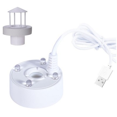 2X(Nebelmacher, schwimmender USB-Anschluss Spritzschutz 4 farbige LED-Leuchten Mac7323