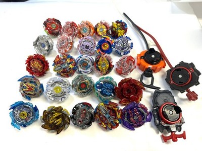TakaraTomy Beyblade Burst 25 Piece Set Launcher I Used Rare Collectible