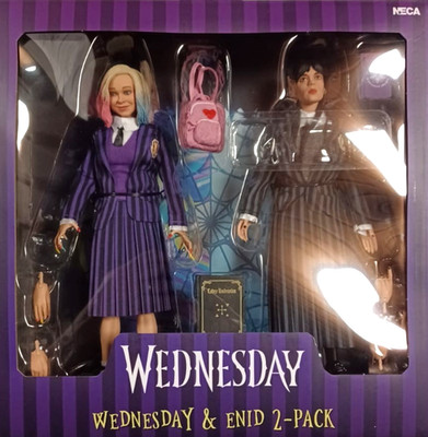 WEDNESDAY Wednesday Addams (Nevermore Uniform) & Enid - 20 cm / 8'' / NECA