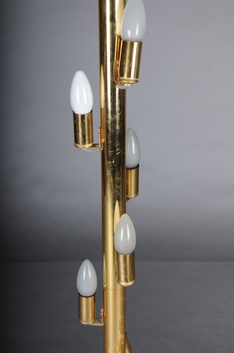 Exclusif Plaqué Or Lampadaire Dans Style De Sciolari, Palwa Allemagne Cristal - Photo 12 sur 13