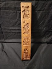 Vintage Dutch Wood Cookie Biscuit Mold Spring...