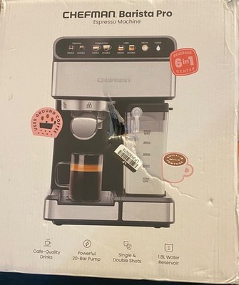Chefman Barista Pro Espresso Machine -Stainless Steel, 1.8 Liters