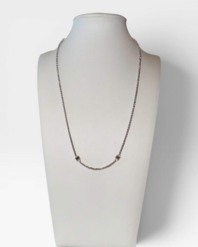 Judith Jack Sterling Silver cable Necklace with Marcasite Charms - Estate Sale (