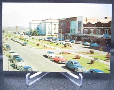 Vtg 3rd Street Looking North From Cherry St Macon Georgia Buicks Postcard (E111)