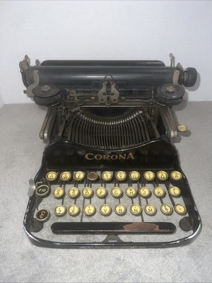 Corona Typewriter Company Vintage 1910 No. 3 Folding Collectible Library Office