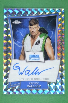 Grayson Waller 2025 Topps Chrome WWE Geometric Refractor Auto #BBA-GRA