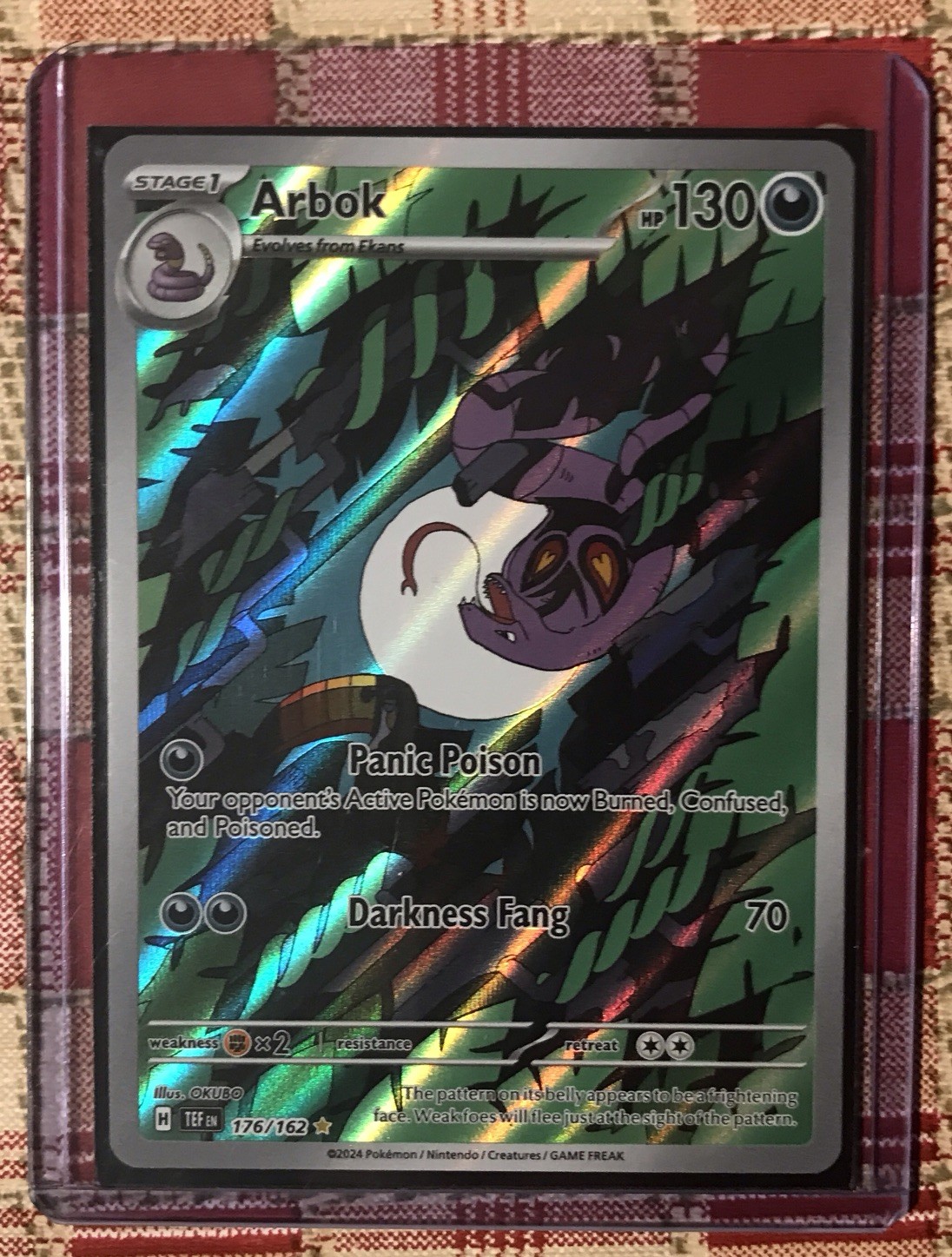 Pokemon TCG Arbok 176/162 Temporal Forces Illustration Rare