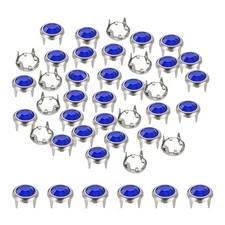Rhinestone Claw Beads Nailhead 8 mm for Clothing DIY (120 Pack, Sapphire Blue)
