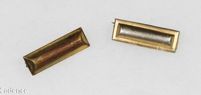 US WW1 Era Pin Back 2nd Lieutenant Rank Insignia Mismatched Coffin Pin Lot A772