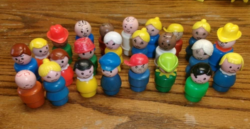 FISHER PRICE LITTLE PEOPLE Figures Vintage Lot of 24