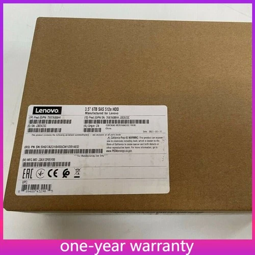 7XB7A00044 Lenovo 00YK033 ThinkSystem 3.5" 6TB 7.2K SAS 12Gb Hot Swap 512e HDD