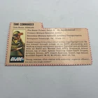 Vintage G. I. Joe File Card for 'Tank Commander' - Code Name: Steeler