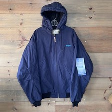 NWT Berne HJ51ND Heritage Duck Hooded Active Jacket Blue Canvas Zip Men's 3XLR