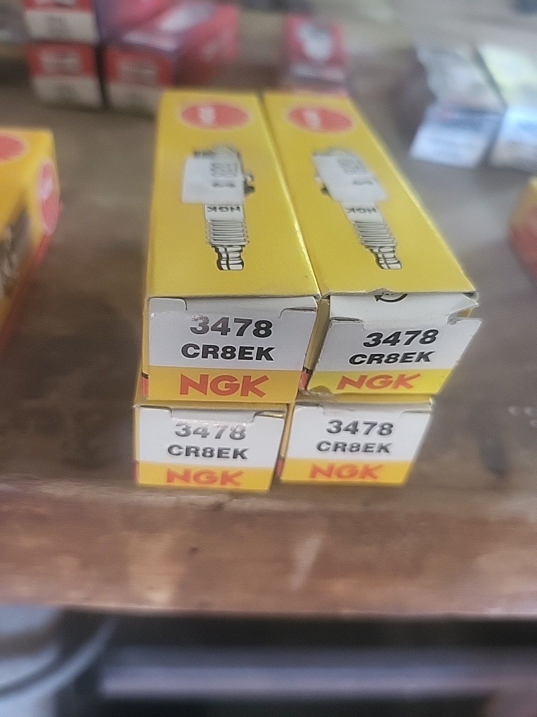 4 pc NGK 3478 CR8EK Standard Spark Plugs for U24ETR 92070-1265 92070-1158 hv