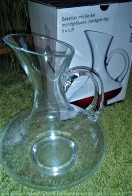 Bohemia Cristal Dekanter Karaffe mit Griff 1,2Liter mundgeblasen
