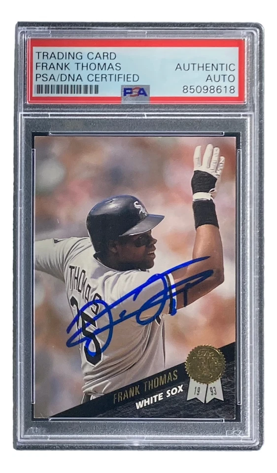 Frank Thomas Signed 1993 Leaf #195 Chicago White Sox Trading Card PSA/DNA - Image 3 of 3