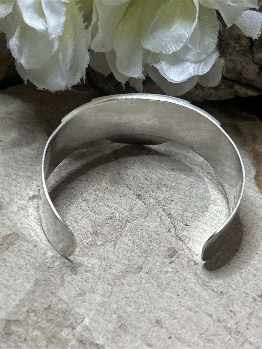 50. Vintage 1985 Designer Hilary Joy 925 Sterling Silver Cuff Bracelet 7", 37.7g View 3