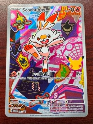   Scorbunny 053 Black Star Promo Full Art First Partner Series 2 Pokemon - NM/M