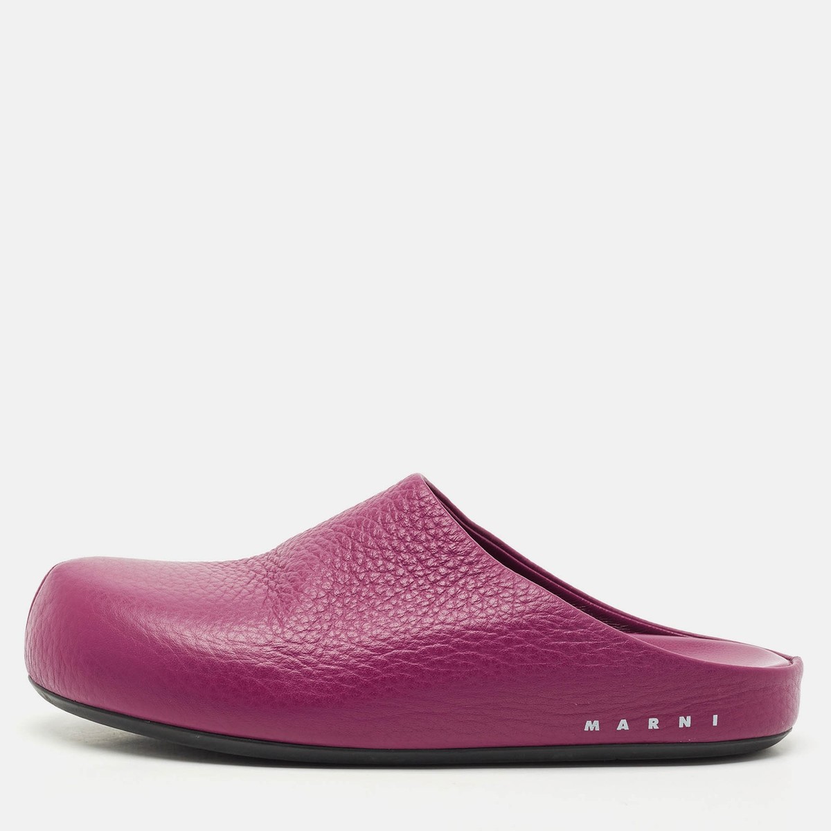 Marni Purple Leather Fussbett Sabot Mules Size 38 | eBay